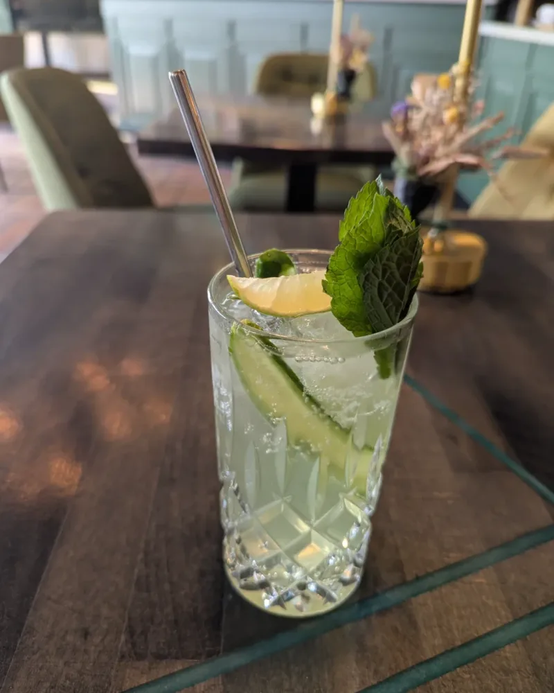 Hausgemachte Limonade Gurke-Minze 0,35L — Restaurant Kaspio Stade